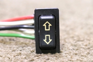 USED BLACK UP / DOWN ROCKER SWITCH WITH WIRING PIGTAIL