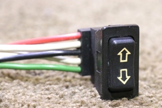 USED BLACK UP / DOWN ROCKER SWITCH WITH WIRING PIGTAIL