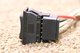 USED BLACK UP / DOWN ROCKER SWITCH WITH WIRING PIGTAIL