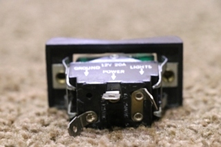 USED GREEN LIGHT OFF / ON ROCKER SWITCH