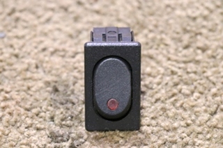 USED 0852-0270 BLACK WITH RED LIGHT ROCKER SWITCH