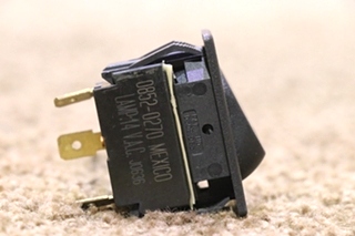 USED 0852-0270 BLACK WITH RED LIGHT ROCKER SWITCH