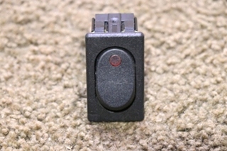 USED 0852-0270 BLACK WITH RED LIGHT ROCKER SWITCH