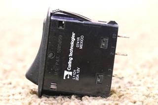 USED LIGHTED L11D1 BLACK ROCKER SWITCH