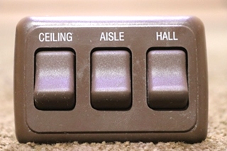 USED CEILING / AISLE / HALL TRIPLE SWITCH PANEL