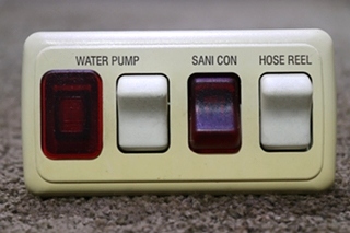 USED WATER PUMP / SANI CON / HOSE REEL SWITCH PANEL