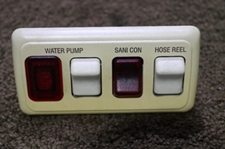 USED WATER PUMP / SANI CON / HOSE REEL SWITCH PANEL