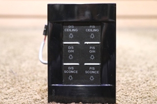 USED VIMAR 6 BUTTON SWITCH PANEL BSSPZW61A