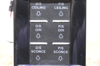 USED VIMAR 6 BUTTON SWITCH PANEL BSSPZW61A