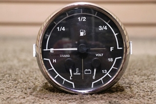 USED 3 IN 1 FUEL / TRANS / VOLT 8640-40004-19 DASH GAUGE