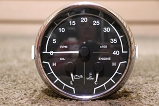 USED 3 IN 1 TACH / OIL / ENGINE DASH GAUGE 8640-40003-19