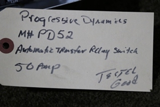 USED PROGRESSIVE DYNAMICS PD52 AUTOMATIC TRANSFER SWITCH