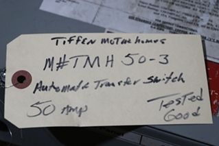 USED TMH50-3 TIFFIN MOTORHOMES AUTOMATIC TRANSFER SWITCH