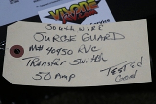 USED SURGE GUARD 40450RVC TRANSFER SWITCH