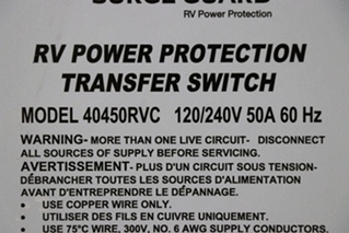 USED SURGE GUARD 40450RVC TRANSFER SWITCH