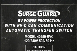 USED SURGE GUARD AUTOMATIC TRANSFER SWITCH 40250-RVC