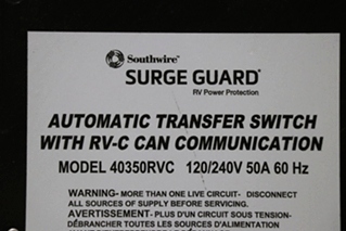 USED 40350RVC SURGE GUARD AUTOMATIC TRANSFER SWITCH