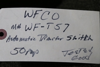 USED WFCO WF-T57 AUTOMATIC TRANSFER SWITCH