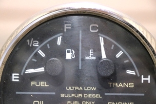 USED 4 IN 1 FUEL / TRANS / OIL / ENGINE DASH GAUGE 8653-50004-19
