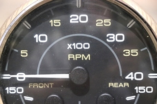 USED 8640-40013-19 3 IN 1 TACH / FRONT / REAR DASH GAUGE