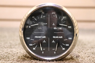 USED MEDALLION W22-00013-002 4 IN 1 OIL / ENGINE / FRONT / REAR DASH GAUGE
