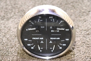 USED MEDALLION W22-00013-002 4 IN 1 OIL / ENGINE / FRONT / REAR DASH GAUGE