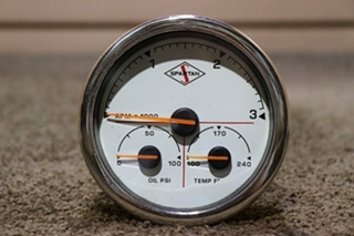 USED SPARTAN 3 IN 1 TACH / OIL / TEMP DASH GAUGE
