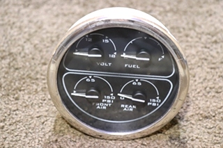 USED SPARTAN 4 IN 1 VOLT / FUEL / FRONT / REAR DASH GAUGE