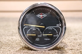 USED SPARTAN 00041318 3 IN 1 TACH / OIL / TEMP DASH GAUGE