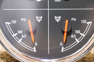 USED W22-00013-030 FREIGHTLINER 4 IN 1 OIL / TEMP / FRONT / REAR DASH GAUGE