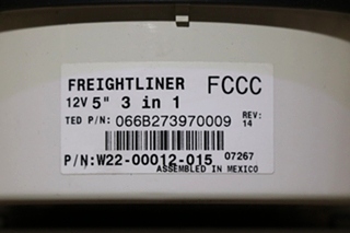 USED FREIGHTLINER 3 IN 1 TACH / FUEL / VOLT DASH GAUGE W22-00012-015