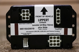 USED LIPPERT 365150/20019 4-POINT LEVELER (4 WAY VALVE) PLUS SLIDE MODULE
