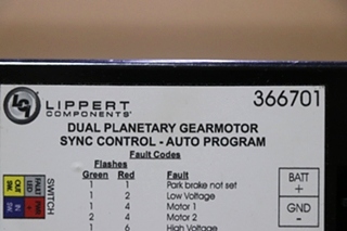 USED 366701 DUAL PLANETARY GEARMOTOR SYNC CONTROL MODULE