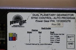 USED 1510000276 DUAL PLANETARY GEARMOTOR SYNC CONTROL MODULE