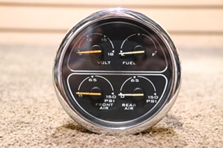 USED 4 IN 1 VOLT / FUEL / FRONT / REAR DASH GAUGE