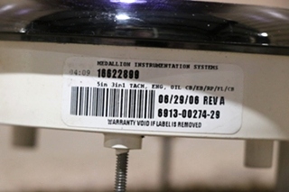 USED MEDALLION 3 IN 1 TACH / ENGINE / OIL DASH GAUGE 16622899