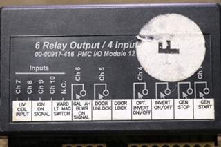 USED INTELLITEC 00-00917-416 6 RELAY OUTPUT 4 INPUT MODULE
