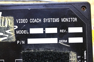 USED ALADDIN VIDEO COACH SYSTEM MONITOR WITH WIRE HARNESS FOR SALE