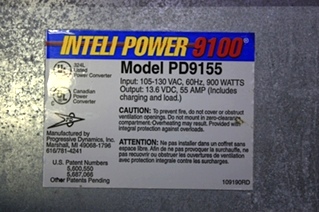 USED RV INTEL POWER 9100 POWER CONVERTER MODEL PD9155 MOTORHOME PARTS FOR SALE