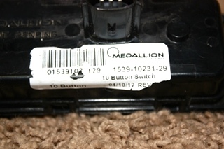 USED RV MEDALLION 10 BUTTON SWITCH 1539-10231-29 MOTORHOME PARTS FOR SALE