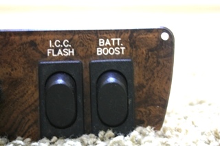 USED RV WIPER CONTROL SWITCH - ICC FLASH - BATTERY BOOST SWITCH PANEL NM01477 FOR SALE