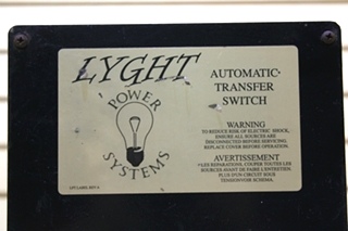 USED LYGHT POWER SYSTEMS AUTOMATIC TRANSFER SWITCH LPT50-BRD MOTORHOME PARTS FOR SALE