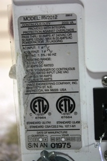 USED TRACE ENGINEERING RV2012 INVERTER CHARGER MOTORHOME PARTS FOR SALE