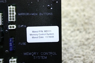 USED MOTORHOME MEMORY CONTROL SYSTEM MODULE MD111 FOR SALE