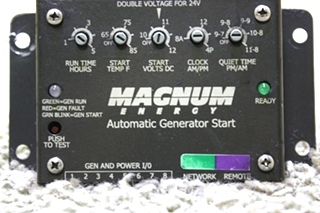 USED MOTORHOME MAGNUM ENERGY AUTOMATIC GENERATOR START FOR SALE