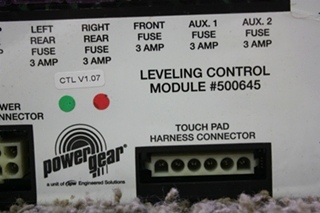 USED RV POWER GEAR LEVELING CONTROL MODULE 500645 FOR SALE
