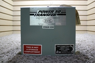 USED RV POWER 50 TRANSFER ES50M-65 AUTOMATIC TRANSFER SWITCH FOR SALE