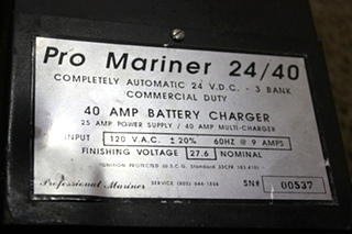USED RV PRO MARINER 24/40 BATTERY CHARGER FOR SALE
