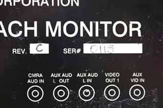 USED MONACO VIDEO COACH MONITOR 38020886 RV PARTS FOR SALE