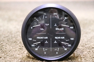 USED W22-00013-001 FREIGHTLINER 4 IN 1 OIL / ENGINE / FRONT / REAR DASH GAUGE